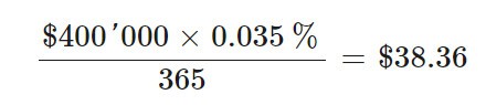 Daily Interest Example Daily Interest Example